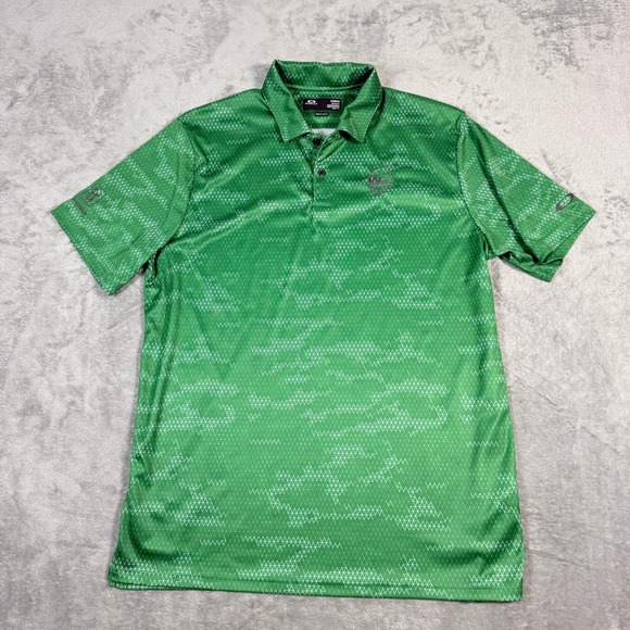 Oakley Mens XL Polo Shirt AOP Waste Management Phoenix TPC Scottsdale Hydrolix